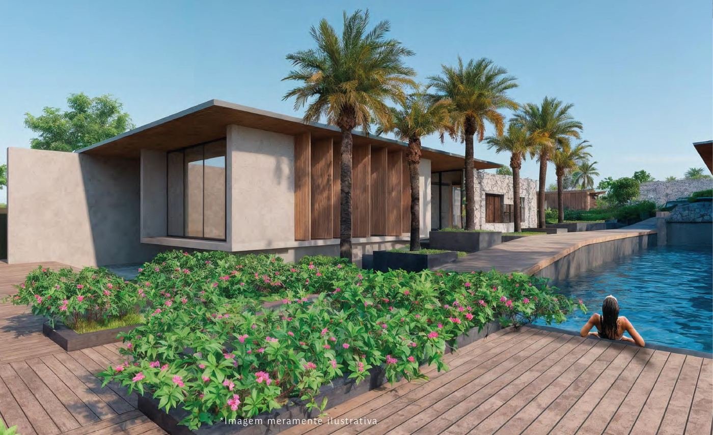 Villa com piscina de borda infinita